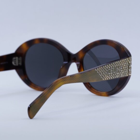 Celine CL4240IS 53A Sunglasses Shiny Havana with Gold Studs Embellishment Frame main image 11
